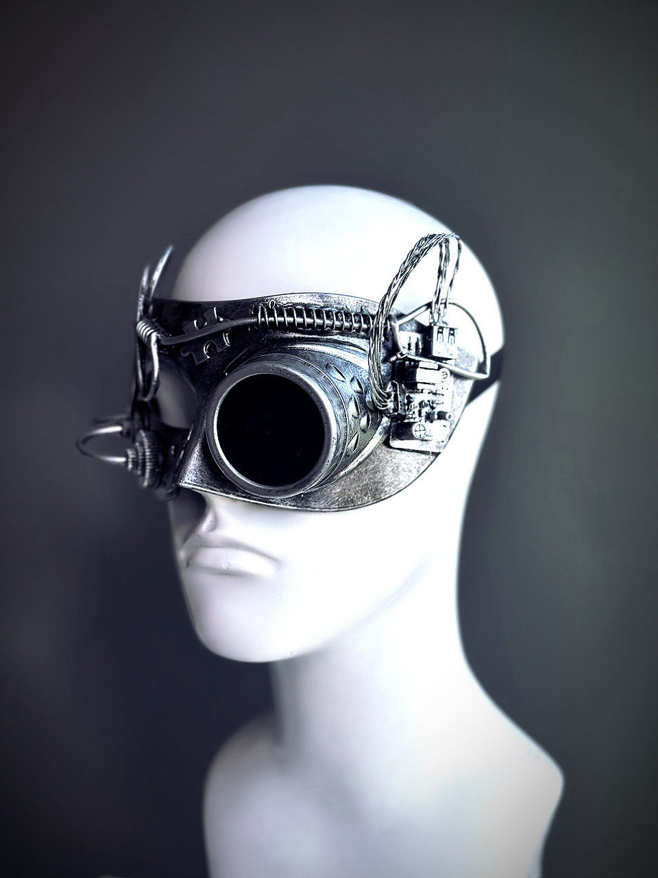 The Mechanist - Silver Steampunk Mask