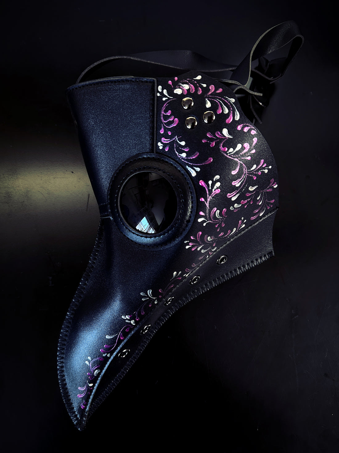 Vegan Leather Plague - Black/Pink/Silver