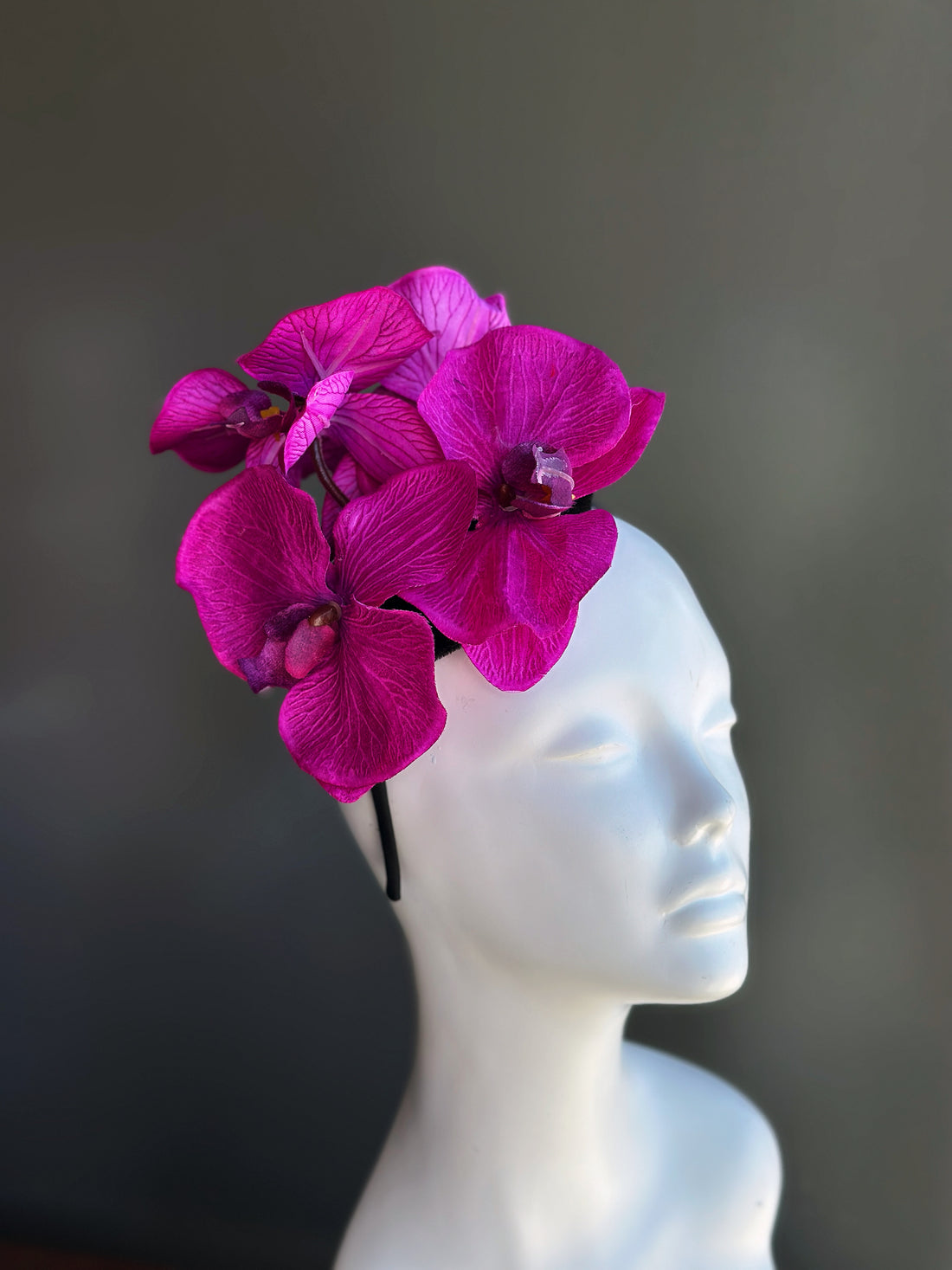 Orchid Bloom Fascinator Hat - Fuchsia