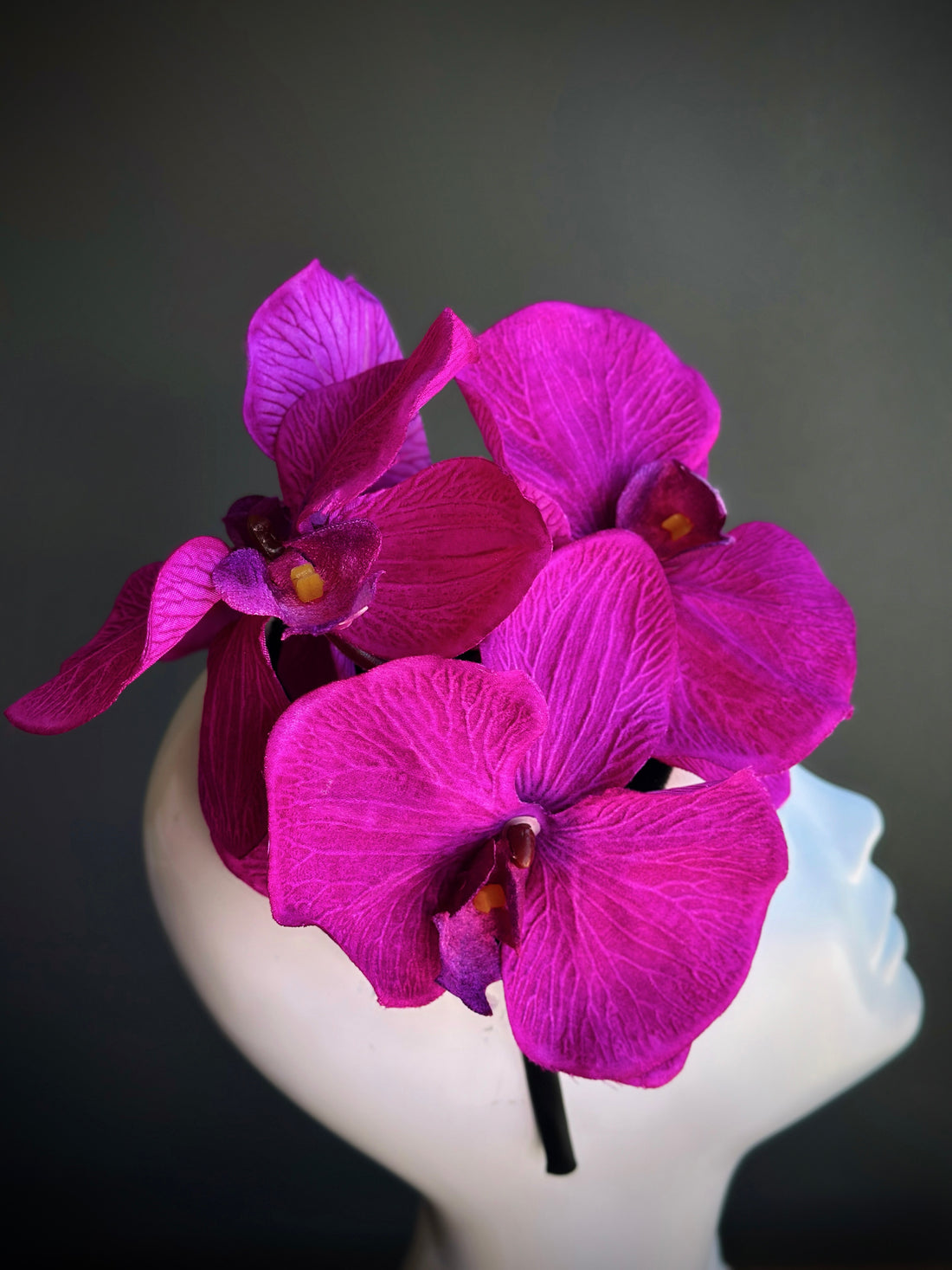 Orchid Bloom Fascinator Hat - Fuchsia