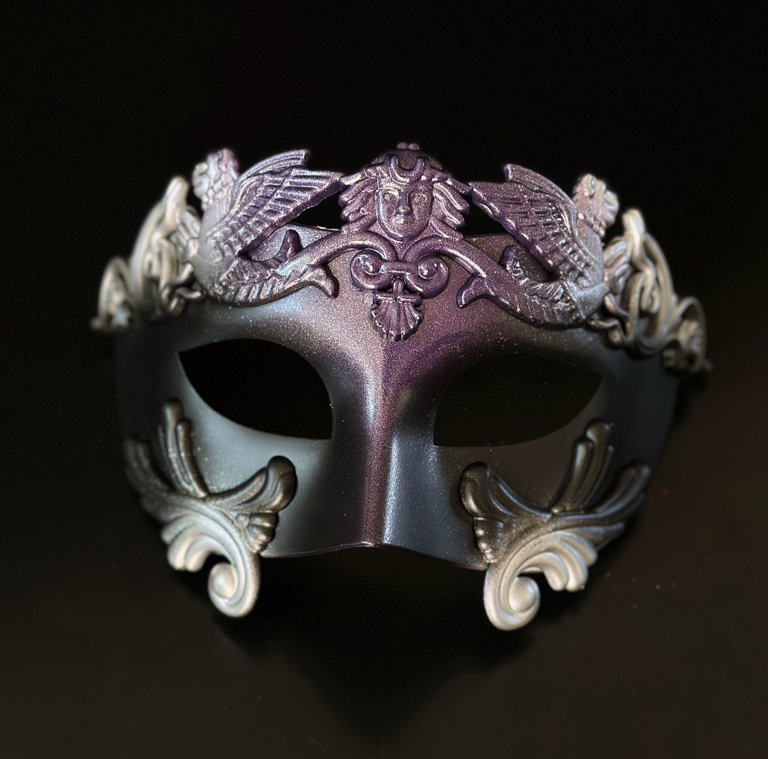 Gladiator Mask - Purple/ Silver