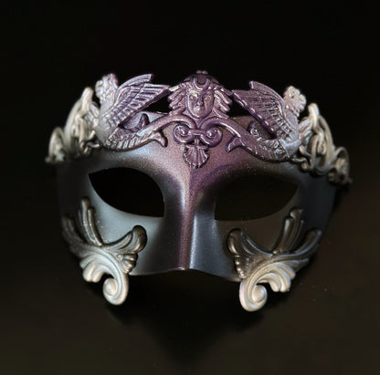 Gladiator Mask - Purple/ Silver