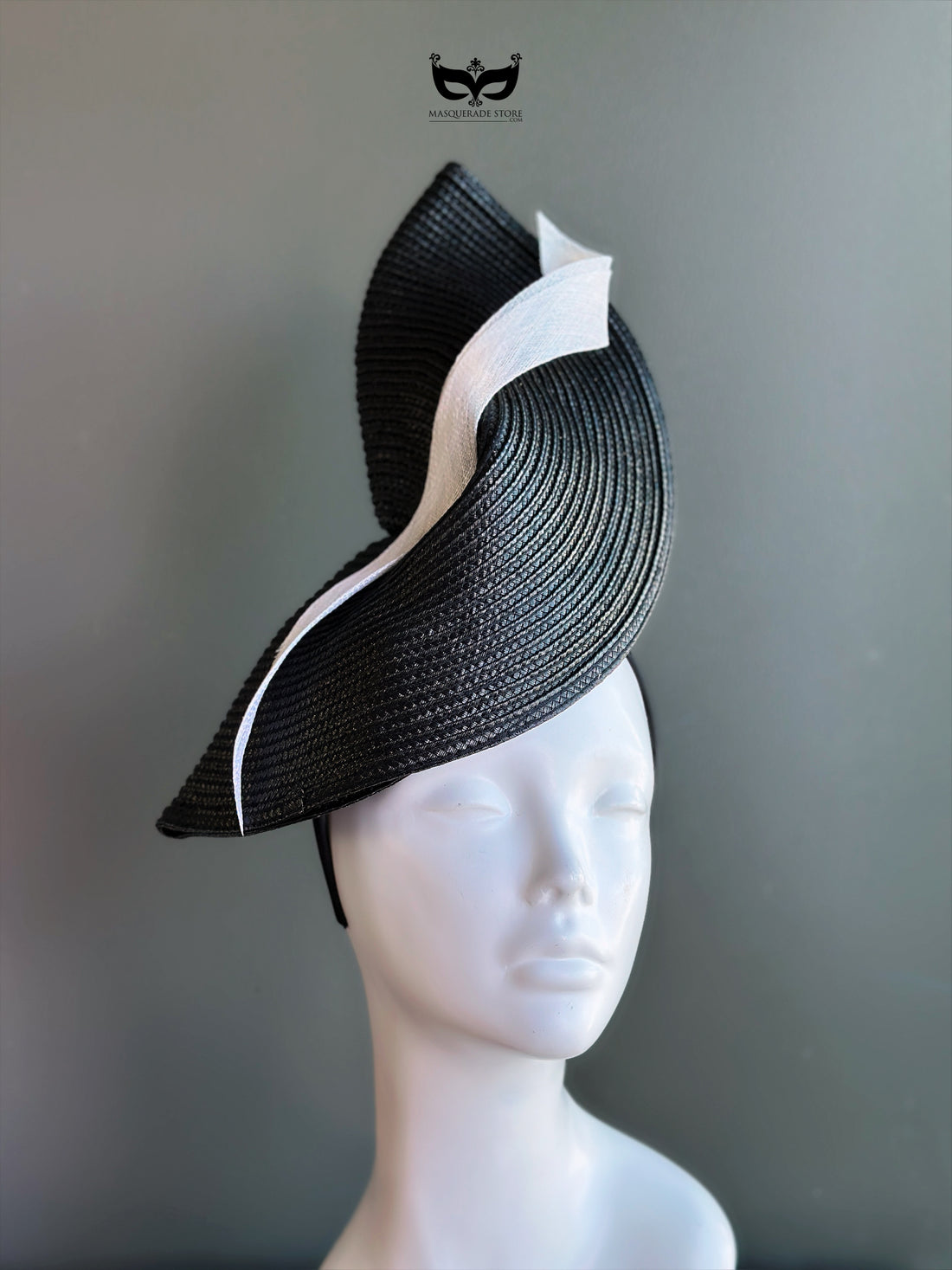 Monochrome Sweep Fascinator - Black