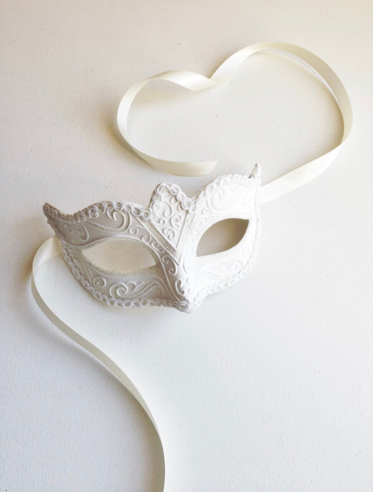 White Masquerade Mask Women