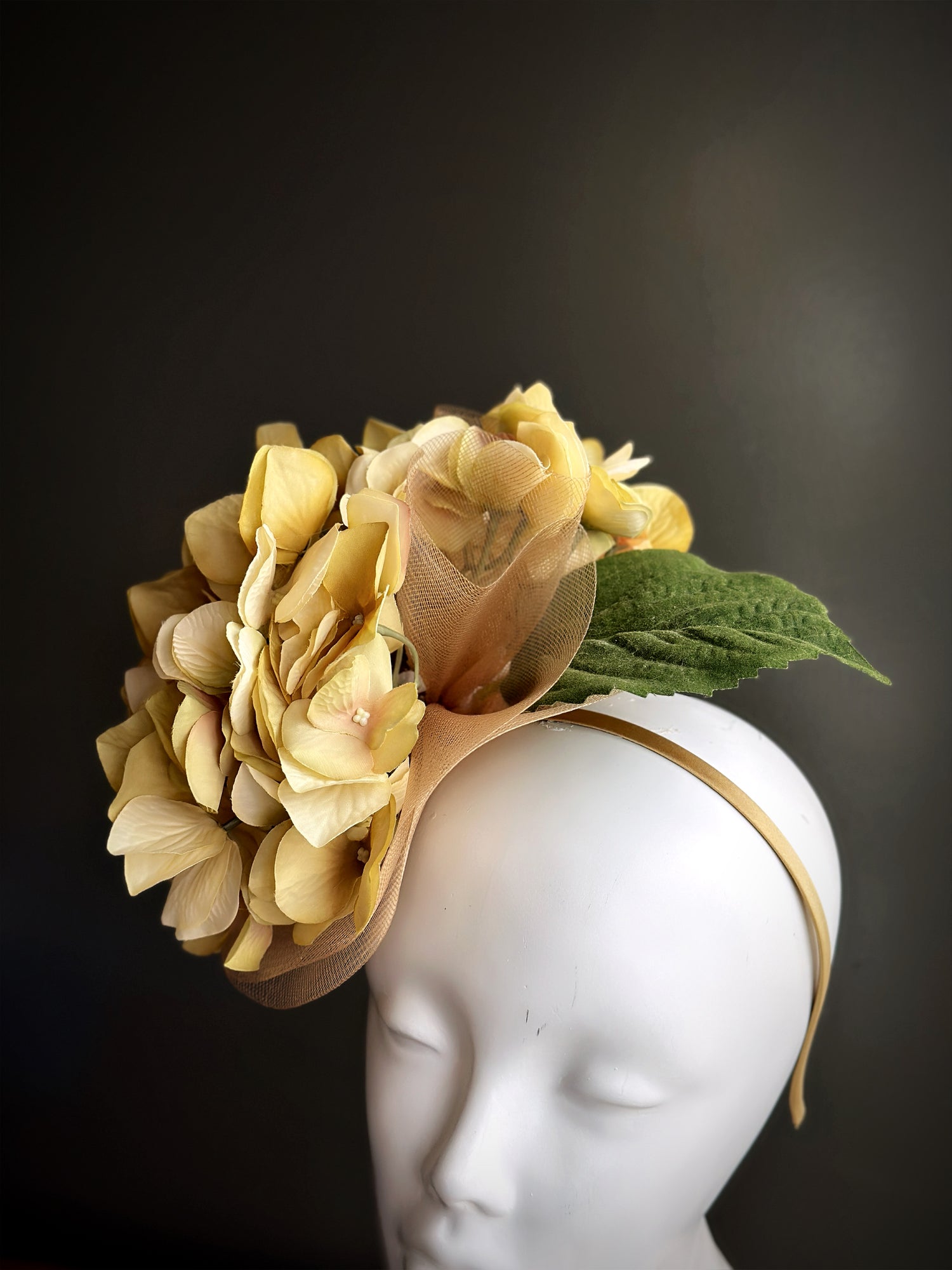 Sundown Bloom Fascinator - Yellow