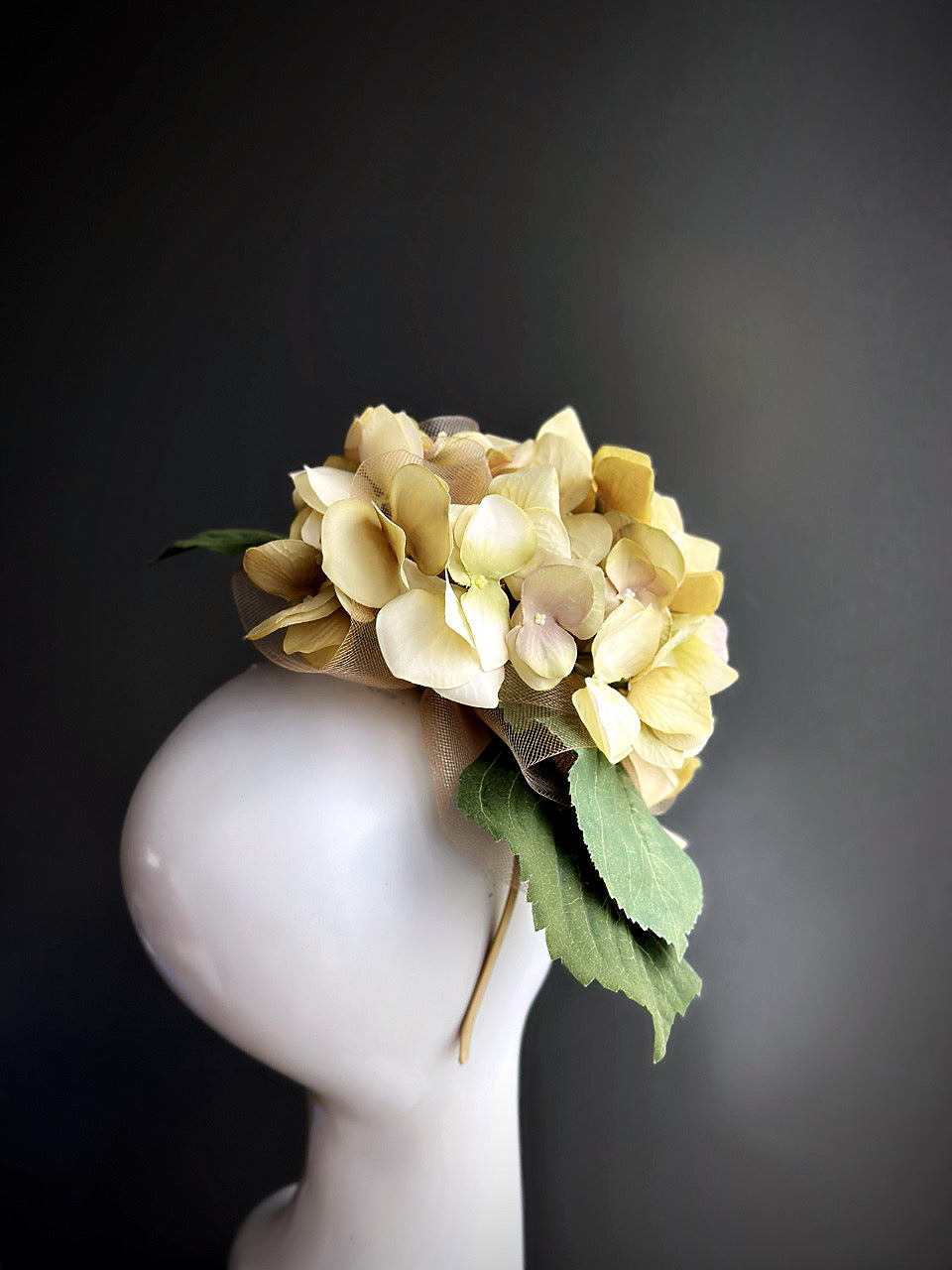 Sundown Bloom Fascinator - Yellow