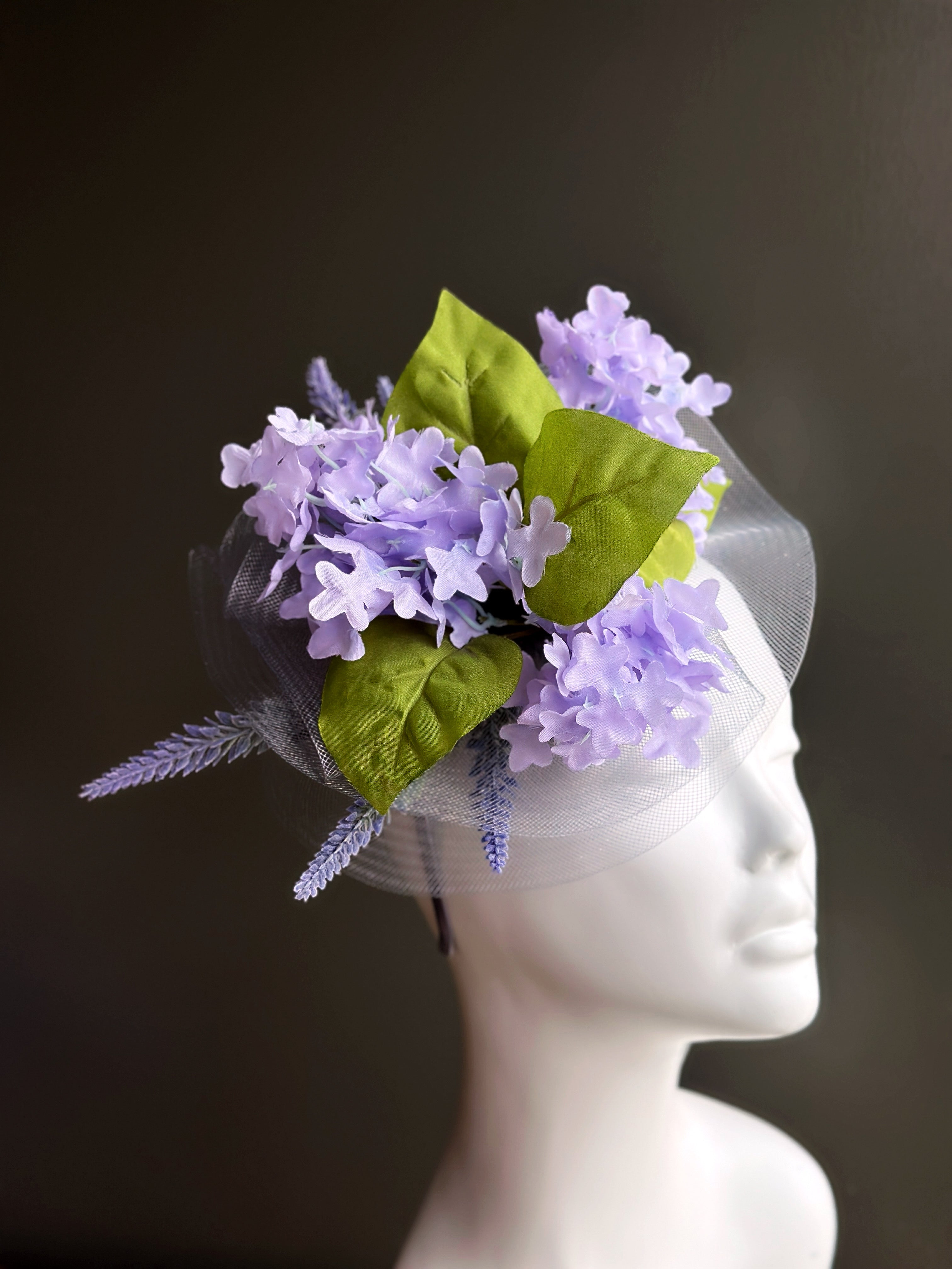 Lavender Meadow Fascinator - Purple
