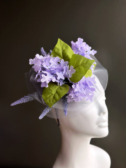 Lavender Meadow Fascinator - Purple