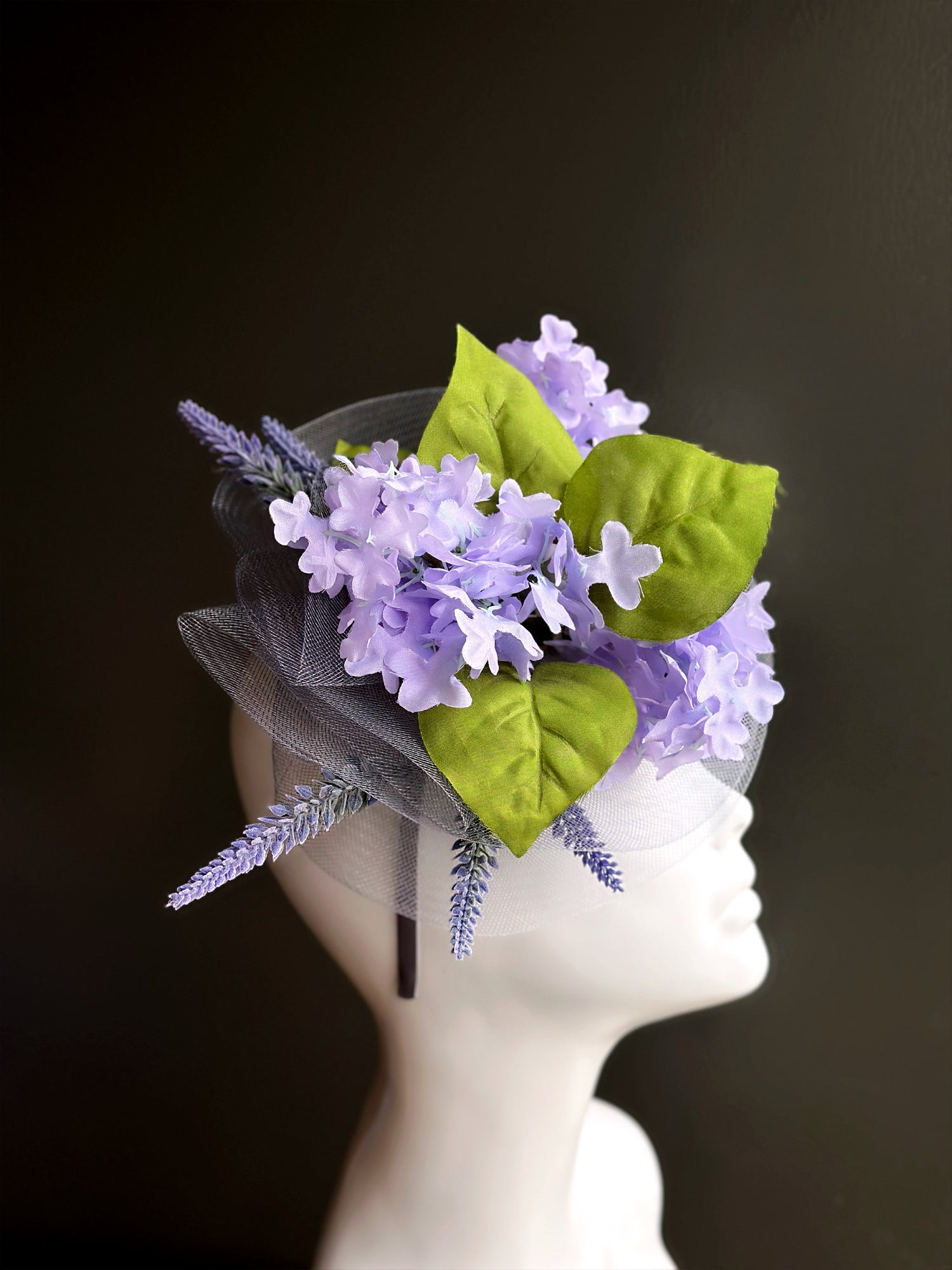 Lavender Meadow Fascinator - Purple