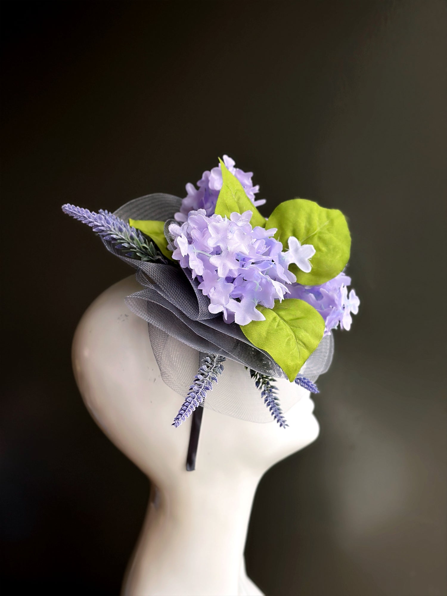 Lavender Meadow Fascinator - Purple