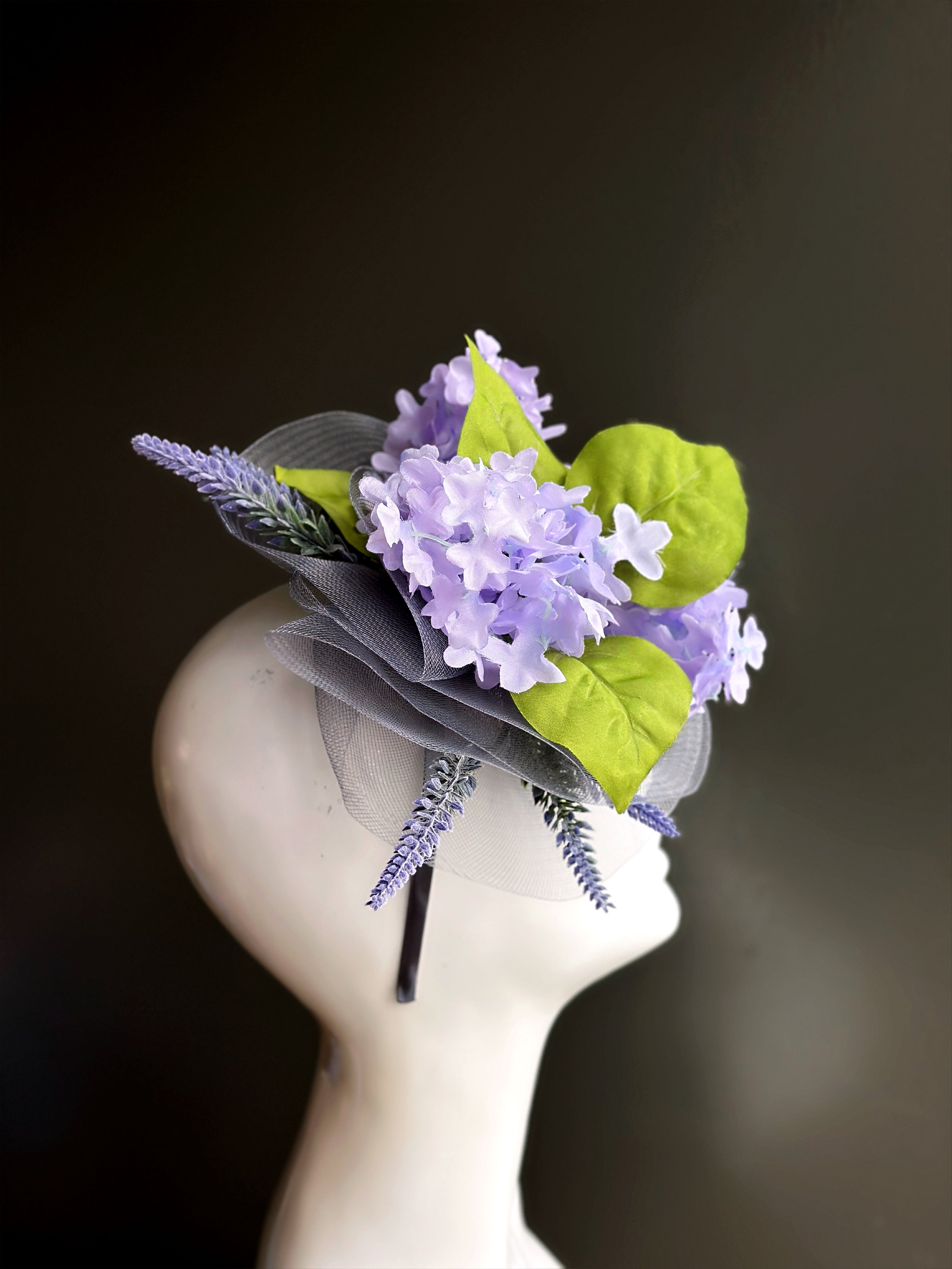 Lavender Meadow Fascinator - Purple