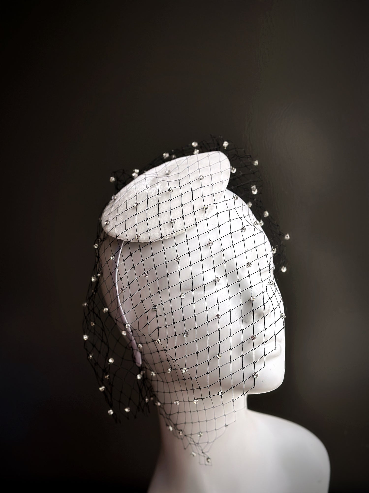 Moonveil Fascinator - White