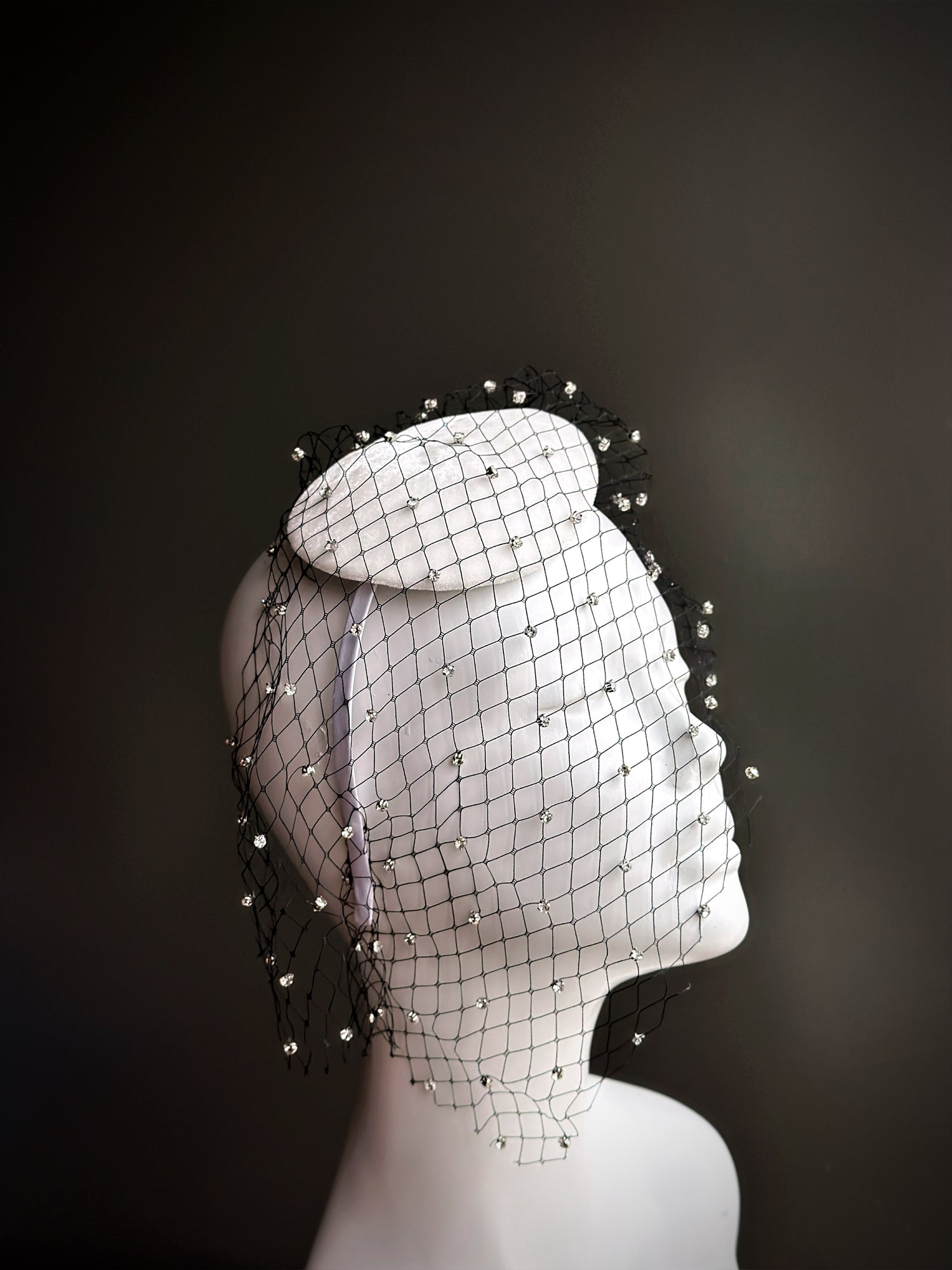Moonveil Fascinator - White