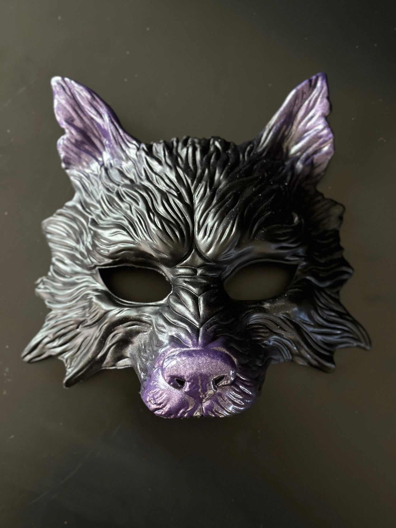Werewolf Mask  –  Black/Purple