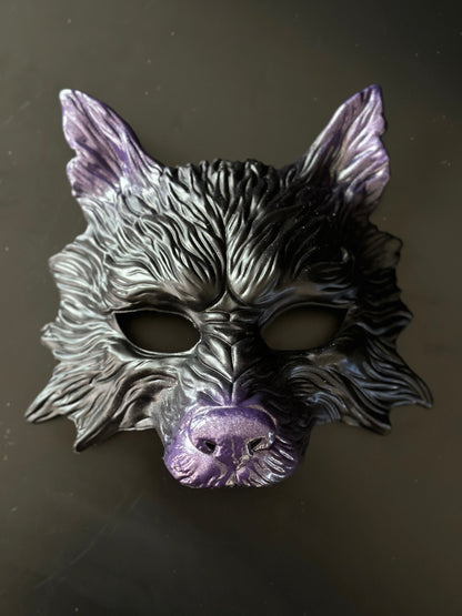 Werewolf Mask  –  Black/Purple