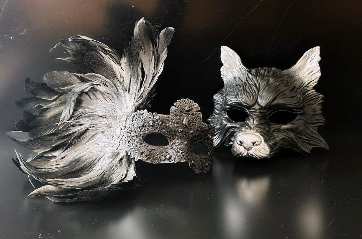 Eclipse Wolf Set - Silver&amp; Black