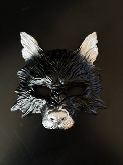Werewolf Mask - Black/Siver