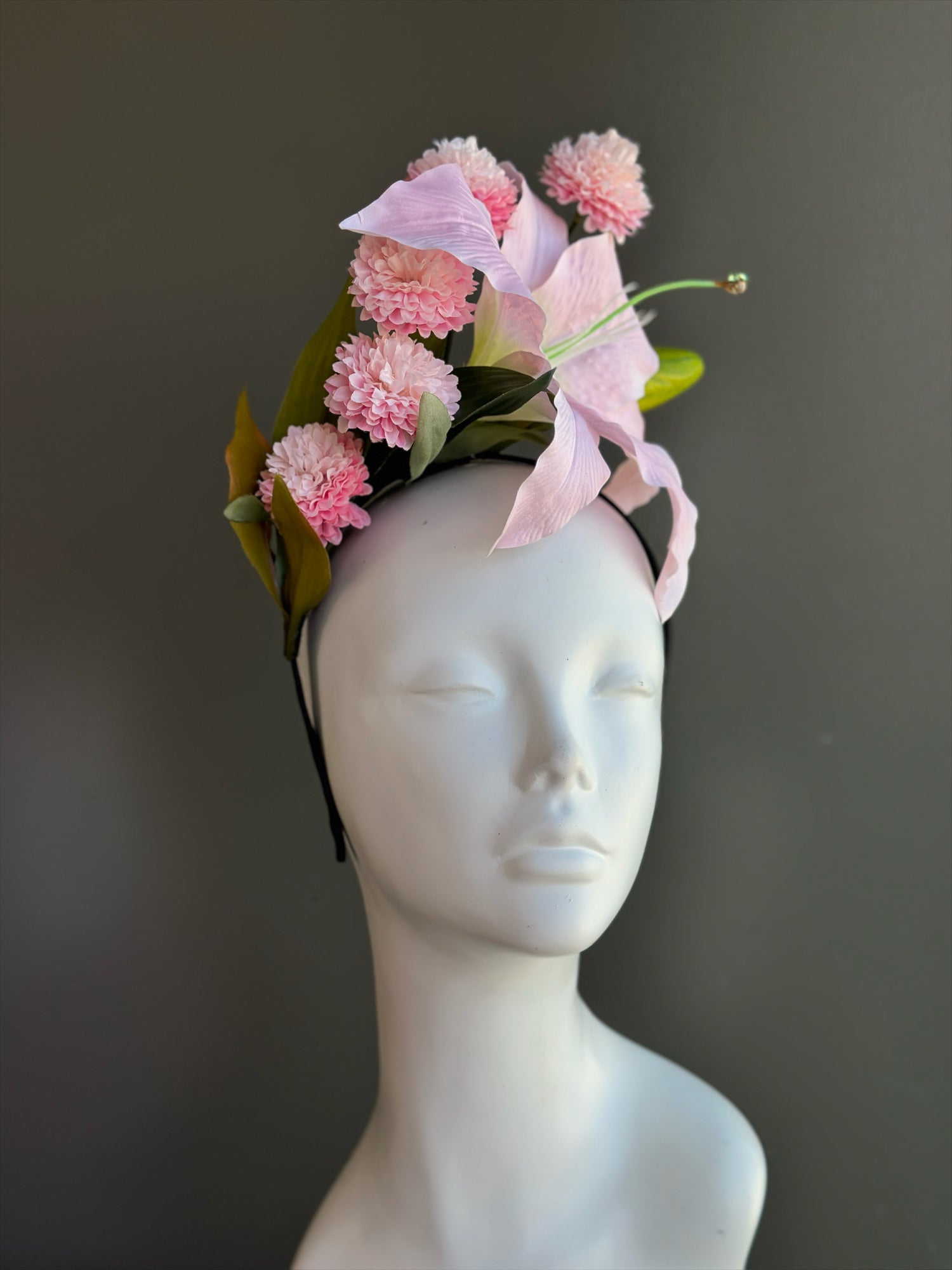 Blush Lily Fascinator - Pink Floral Fascinator