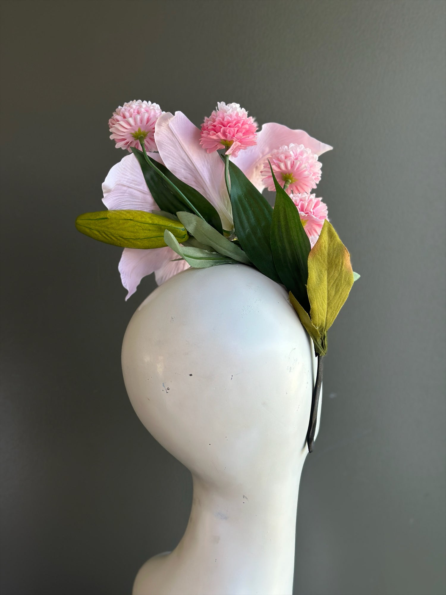 Blush Lily Fascinator - Pink Floral Fascinator
