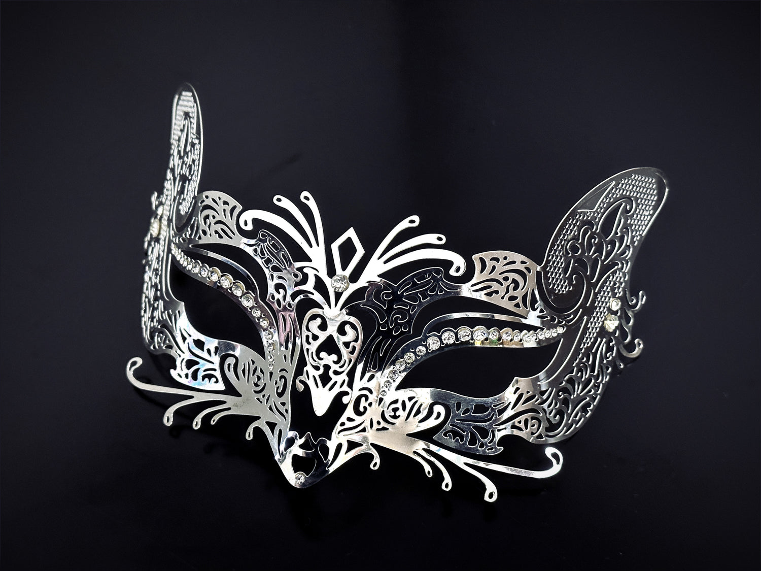 Metal Fox Mask - Silver