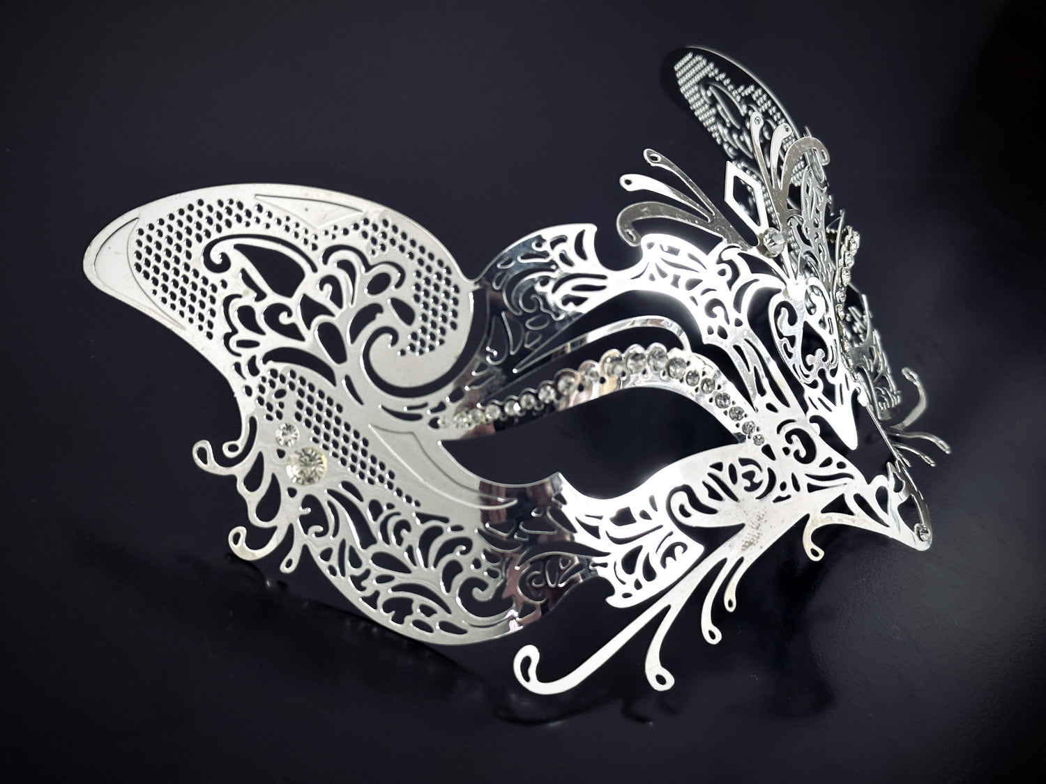 Metal Fox Mask - Silver