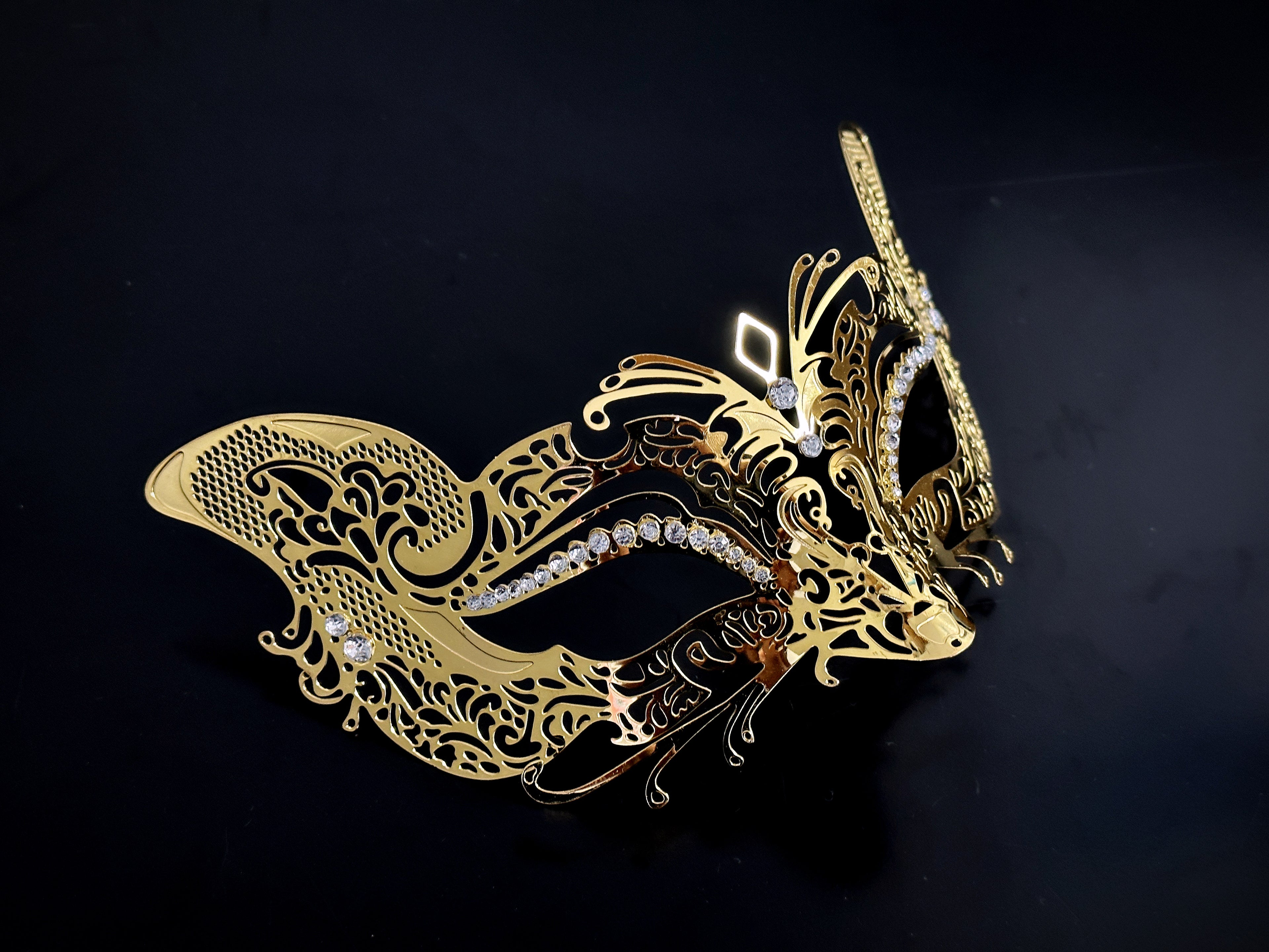 Metal Fox Mask - Gold