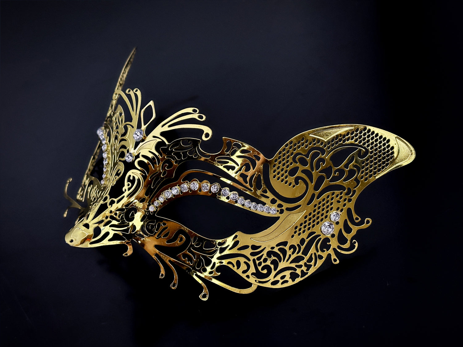 Wolf Fox Masks - Gold