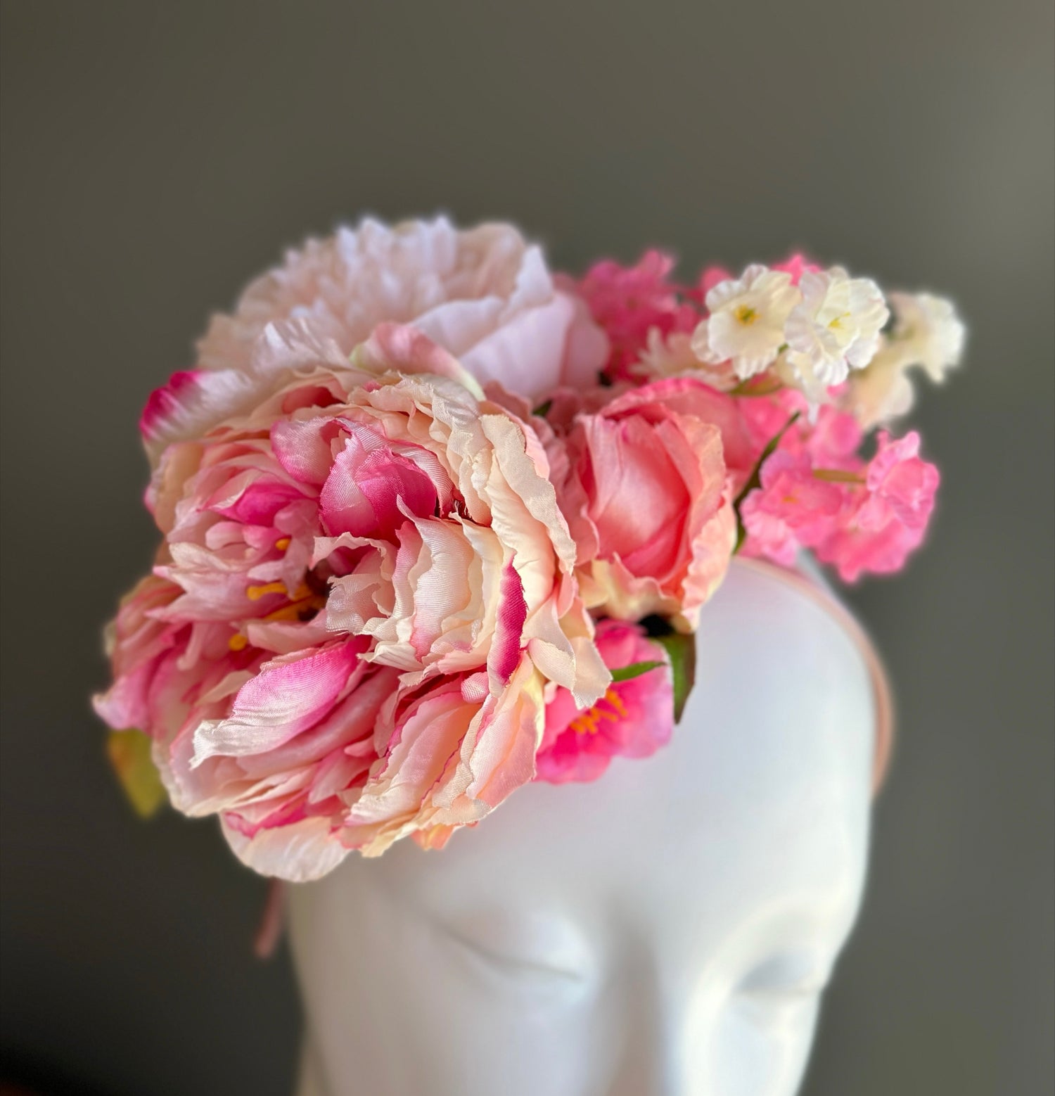 Pink Peony Fascinator