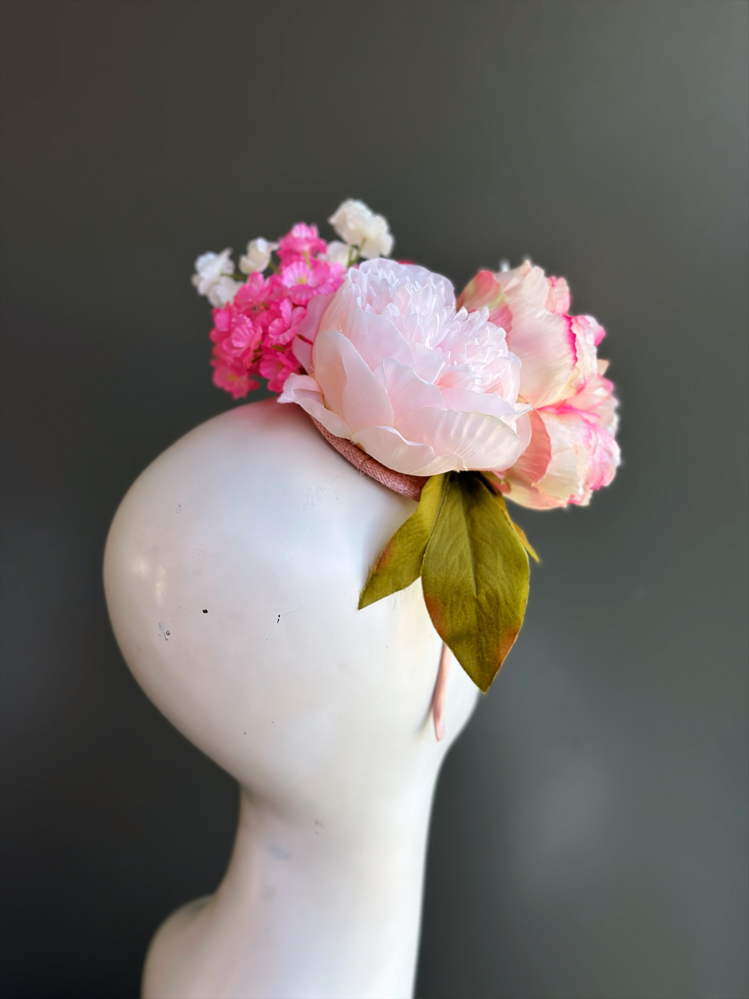 Pink Peony Fascinator