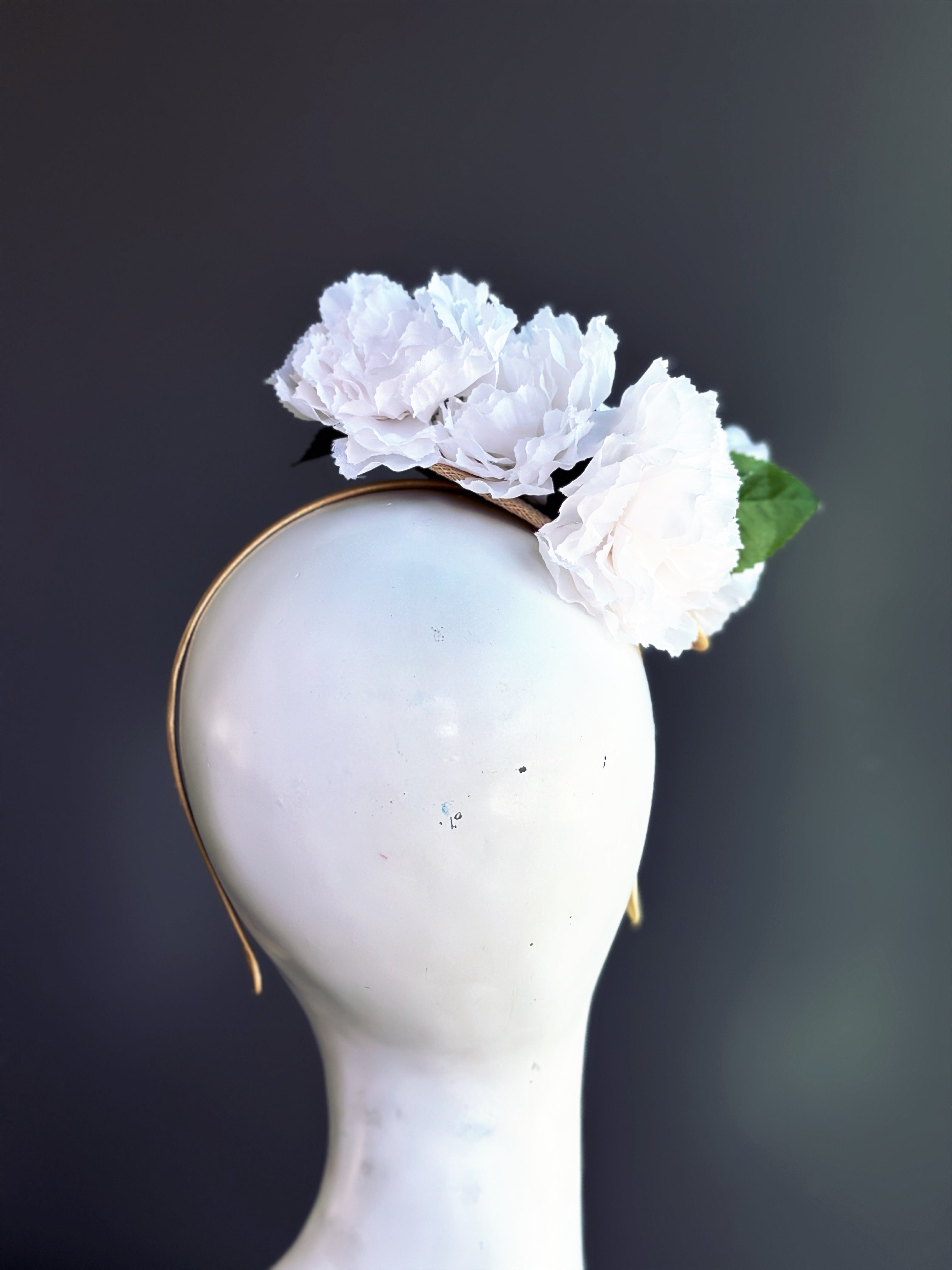 White Hydrangea Blossom Fascinator