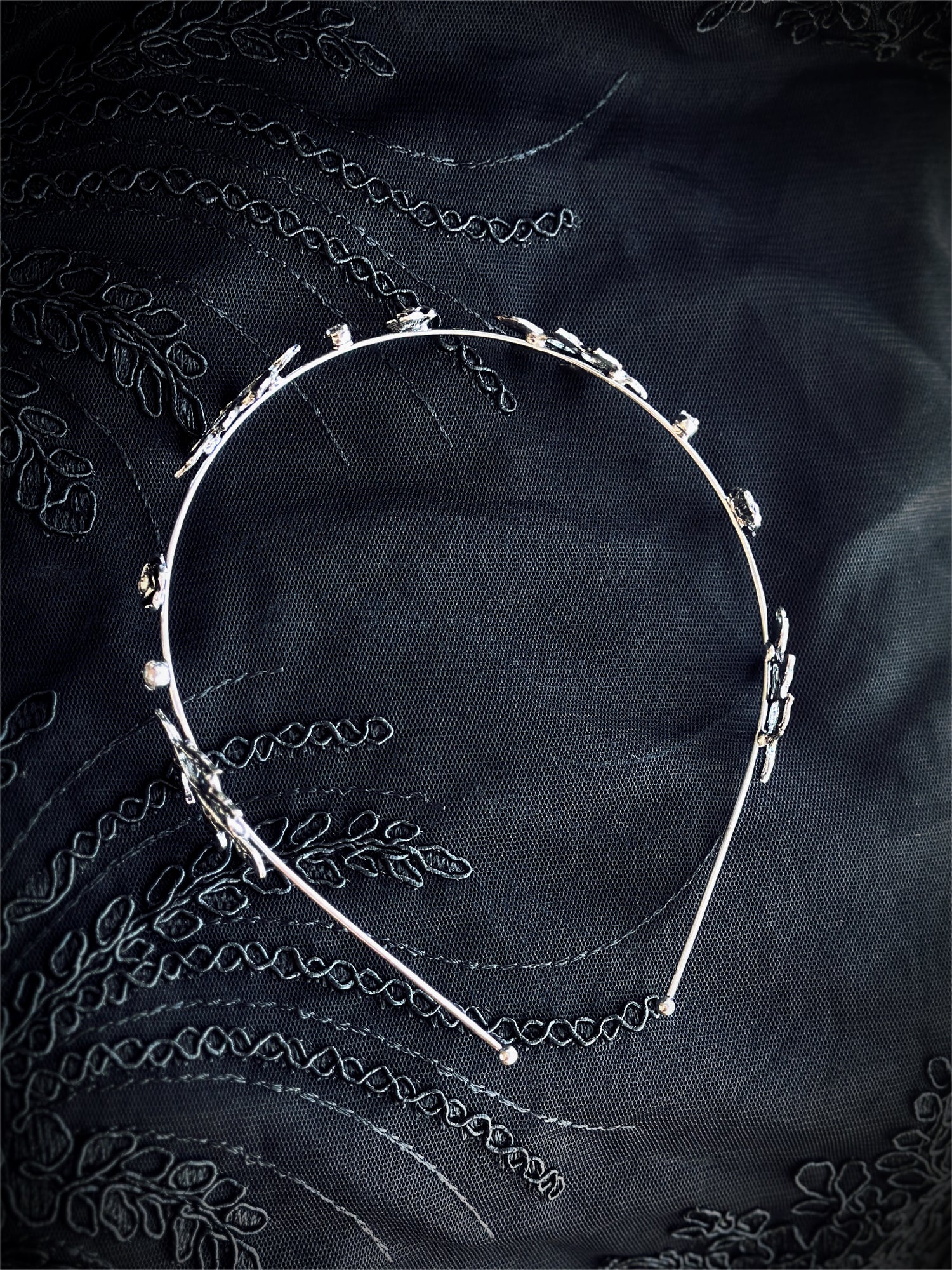 Enchanted Garden Headband - Silver