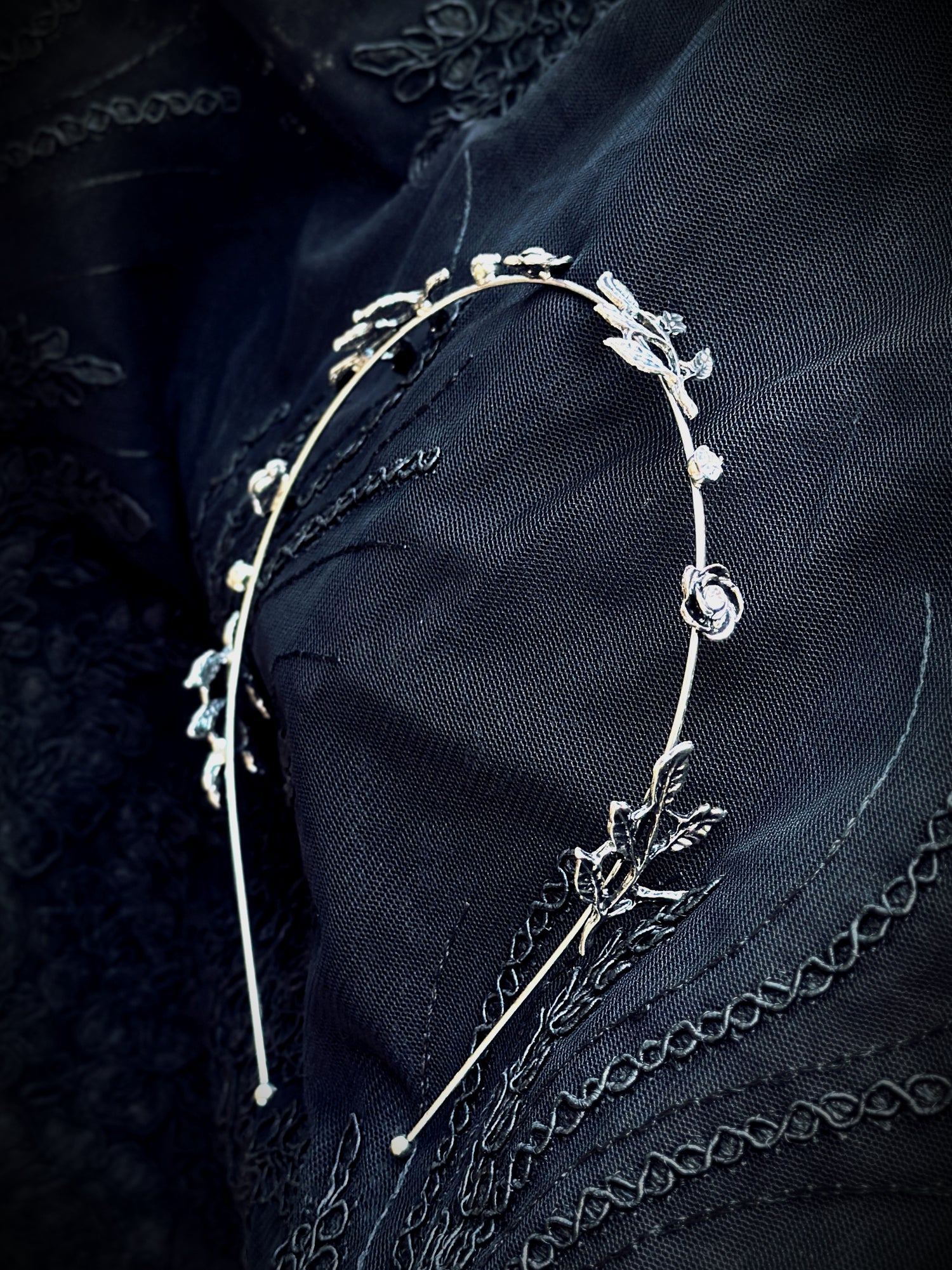 Enchanted Garden Headband - Silver