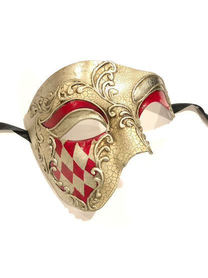 Harlequin Royale - Gold/Red Mask