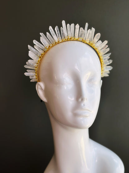 Crystal Quartz Crown Headpiece