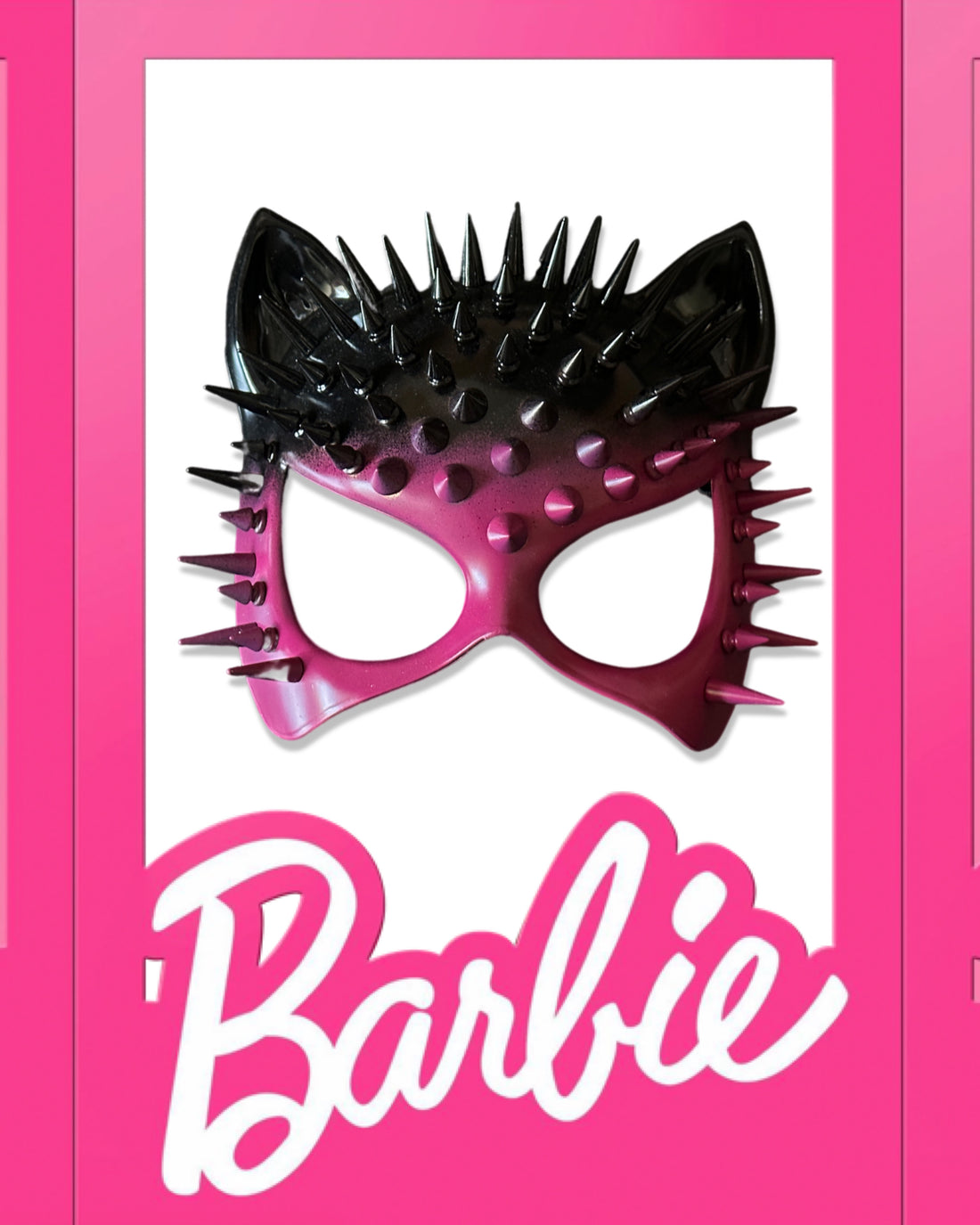 Cat Spike Mask - Pink Black