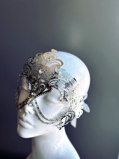 Goddess Chain Mask - Silver