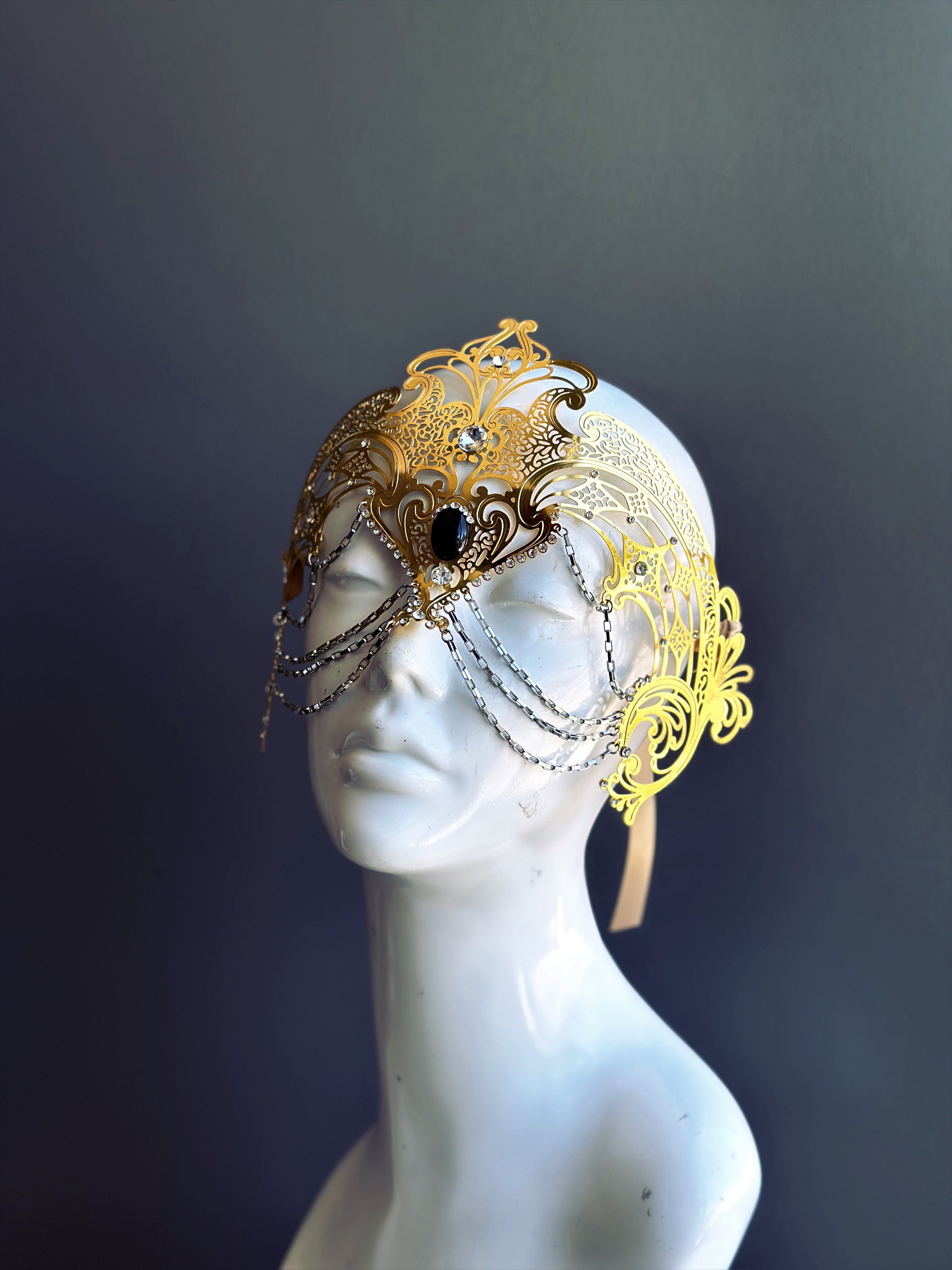 Goddess Chain Mask - Gold