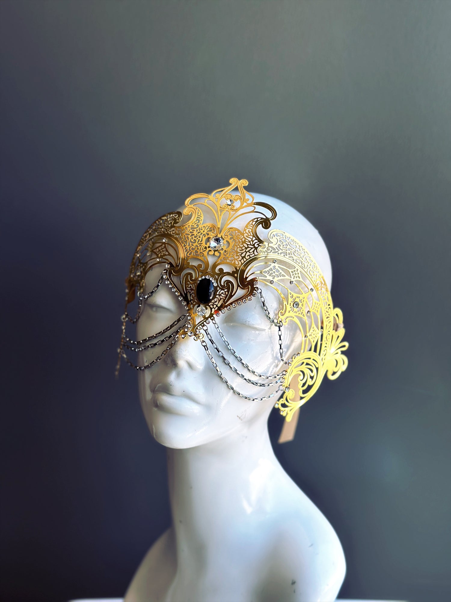 Goddess Chain Mask - Gold