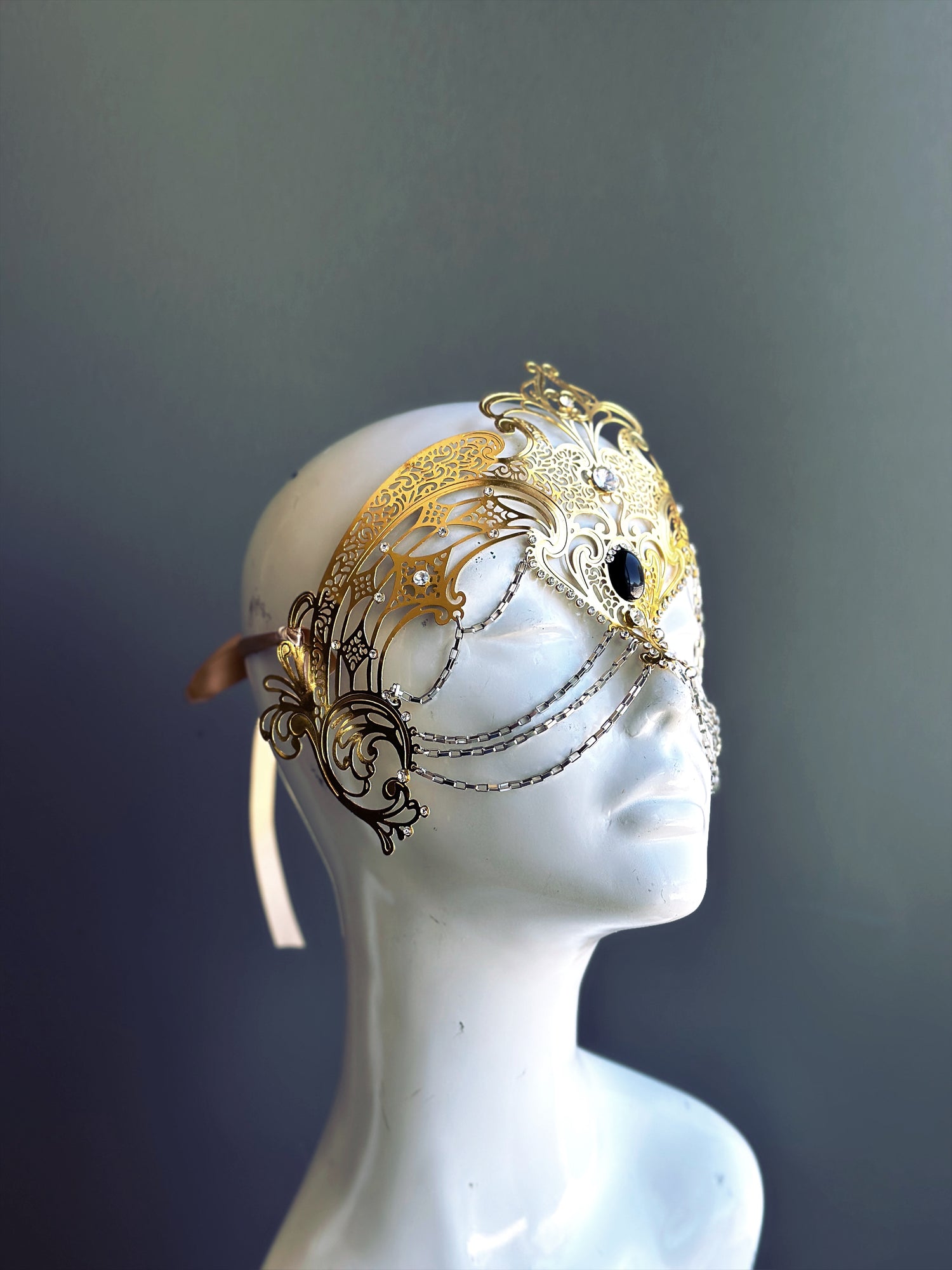 Goddess Chain Mask - Gold