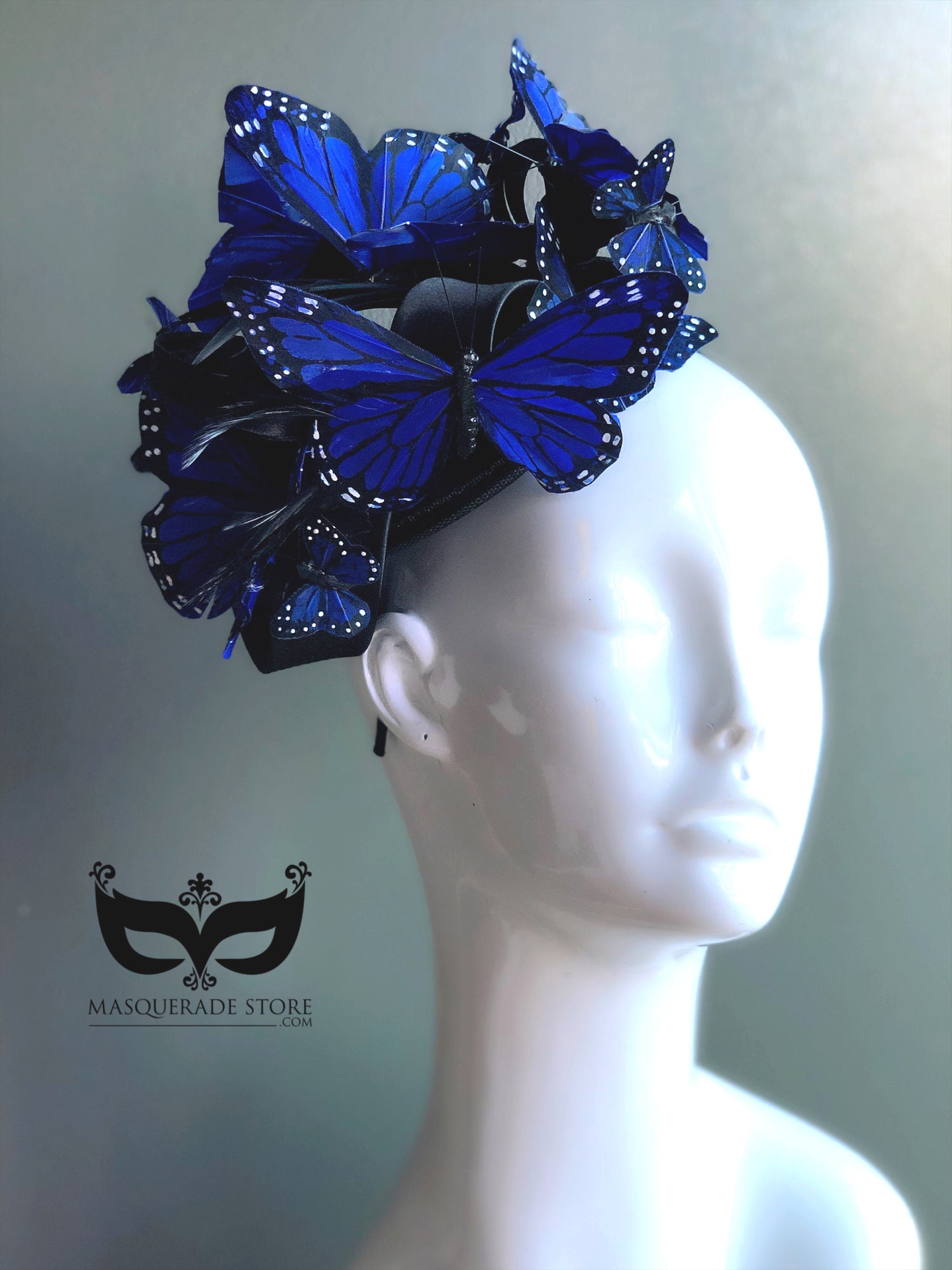 Butterfly Fascinator Hat - Blue