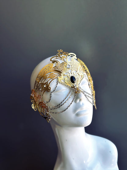 Goddess Chain Mask - Gold