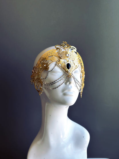 Goddess Chain Mask - Gold