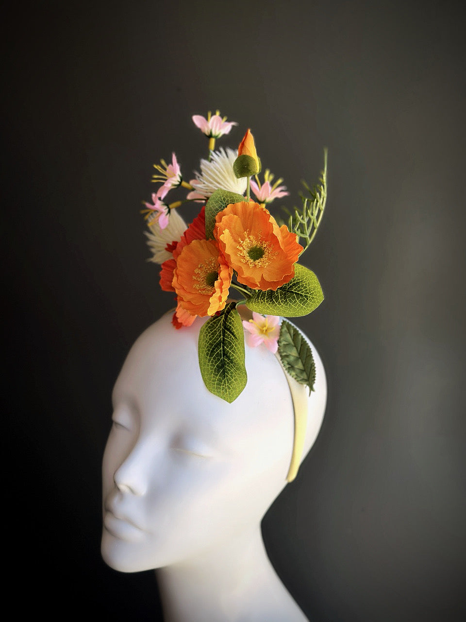 Fascinator Hat - Orange