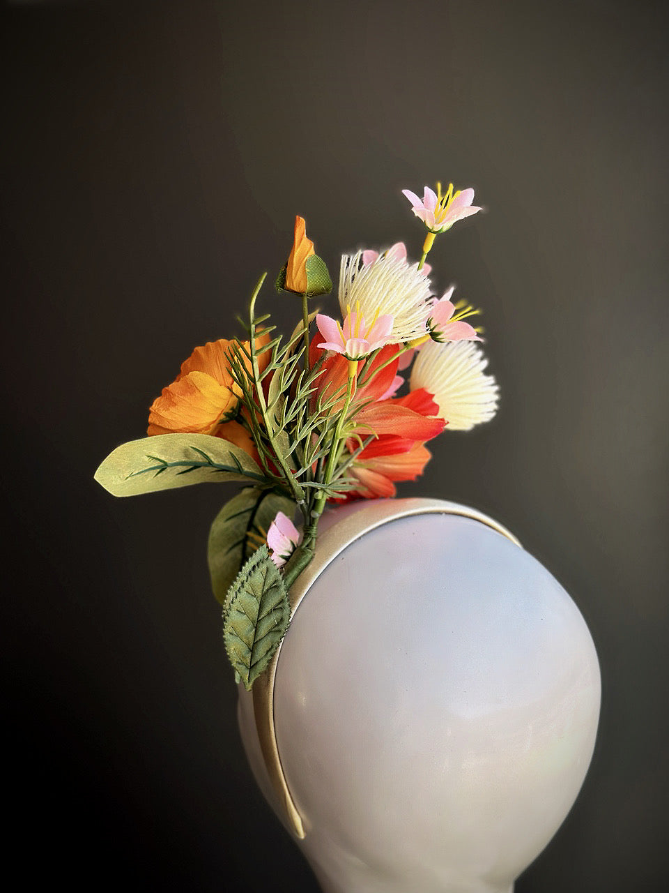 Fascinator Hat - Orange