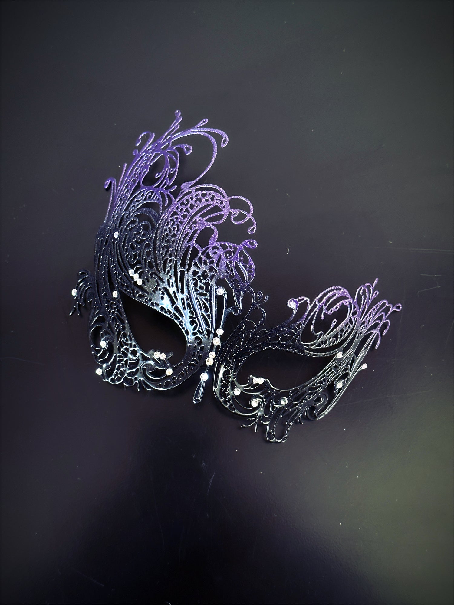 Ombre Rhinestone mask