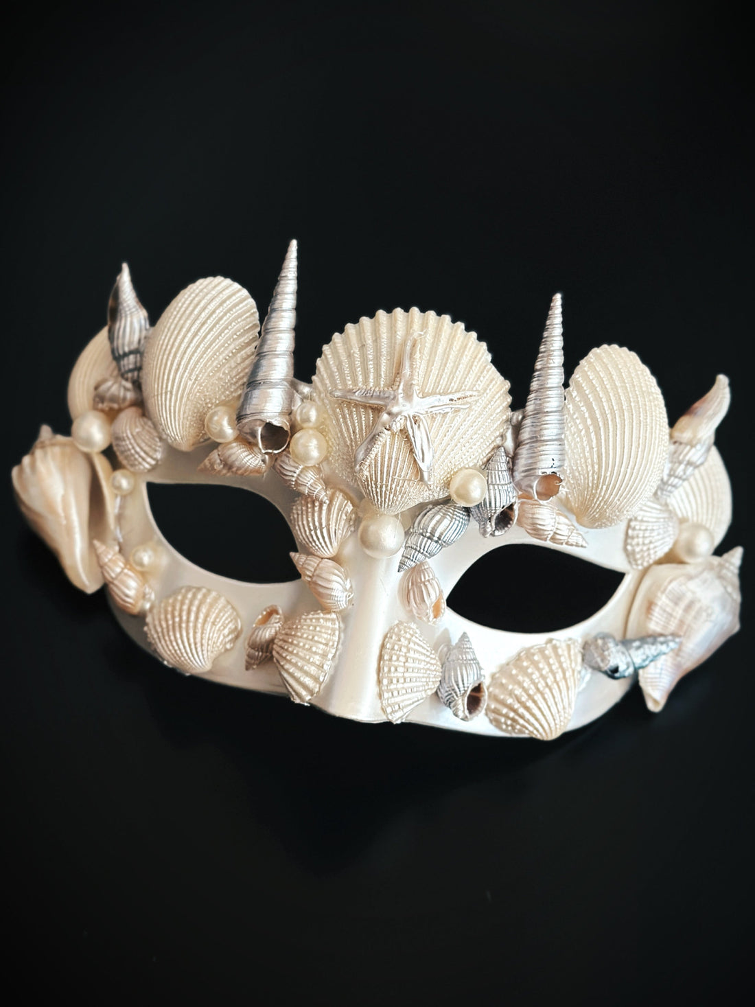 Ocean King & Queen Masks – Ivory