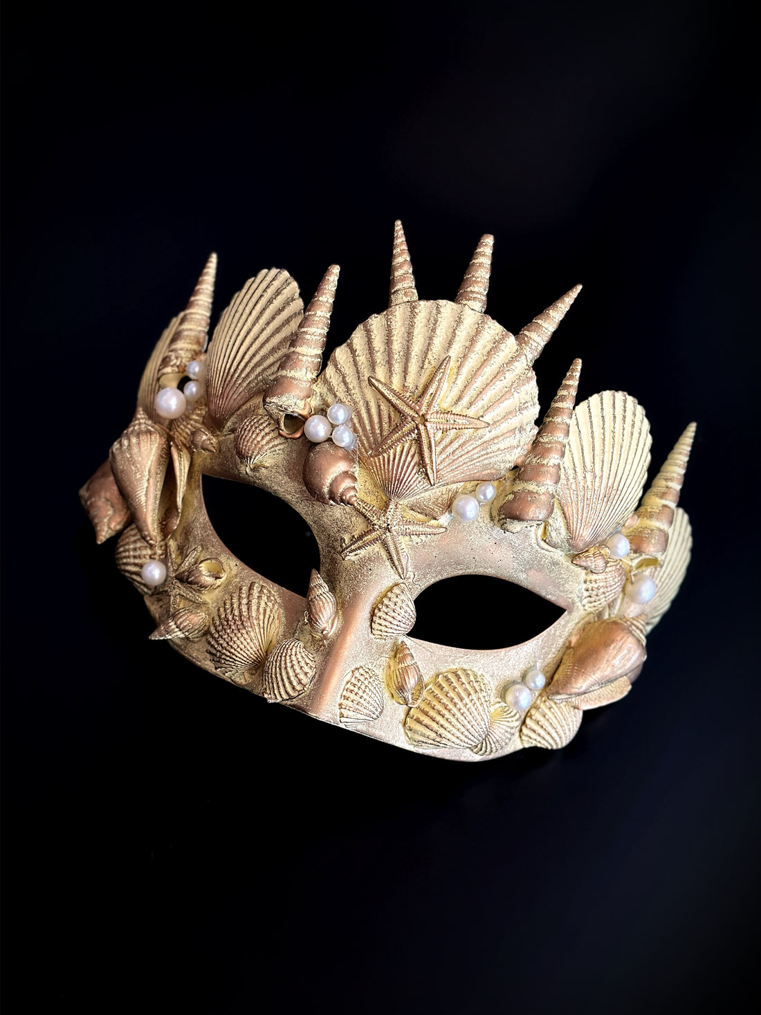Merman Shell Mask - Gold