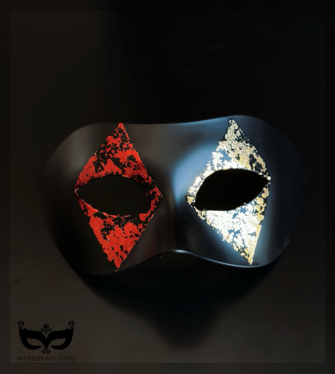 High Stakes Harlequin – Black Men’s Casino Mask
