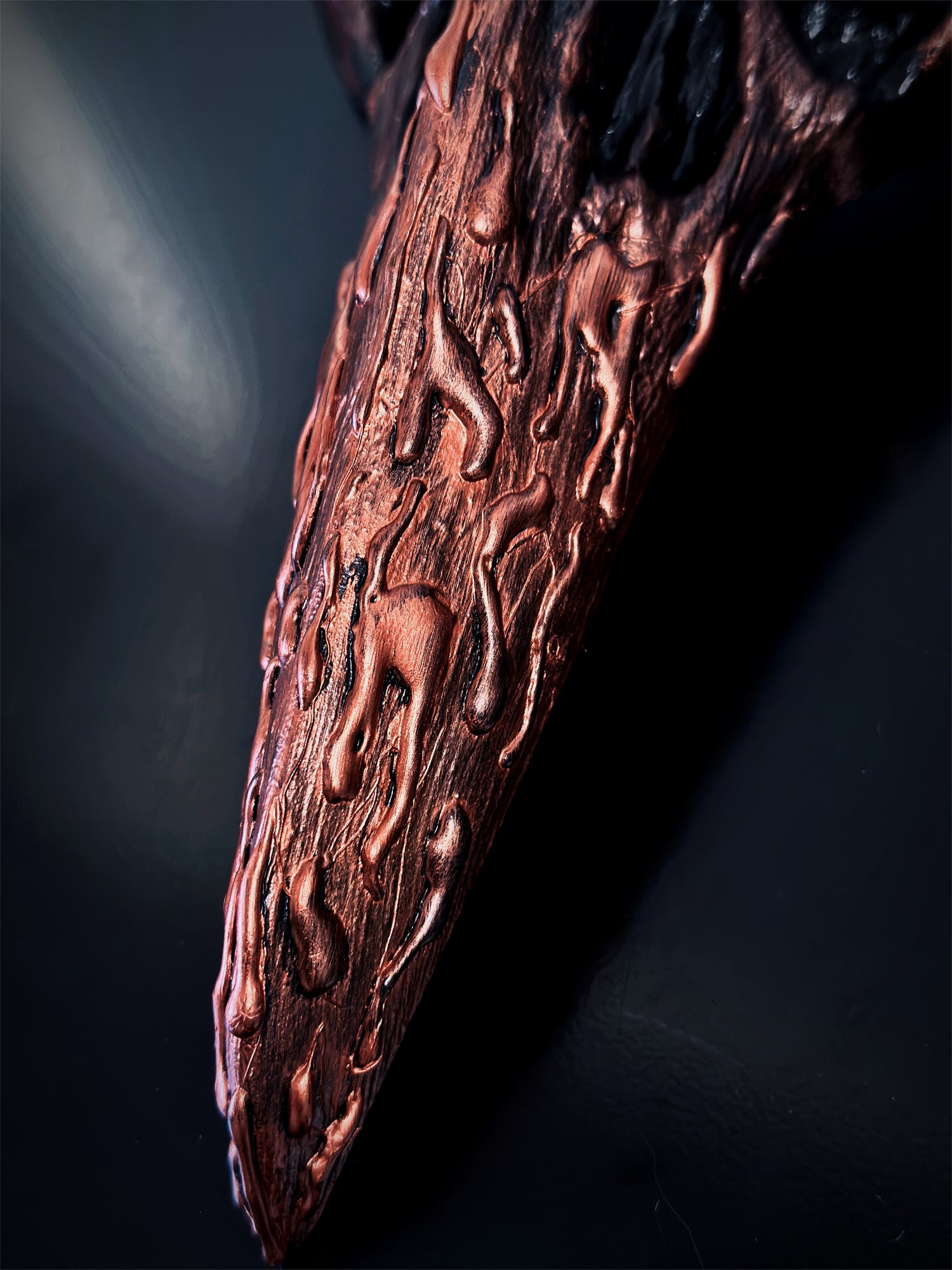 Unisex Masquerade Mask Focused Warrior Rune Crow Copper Black ...