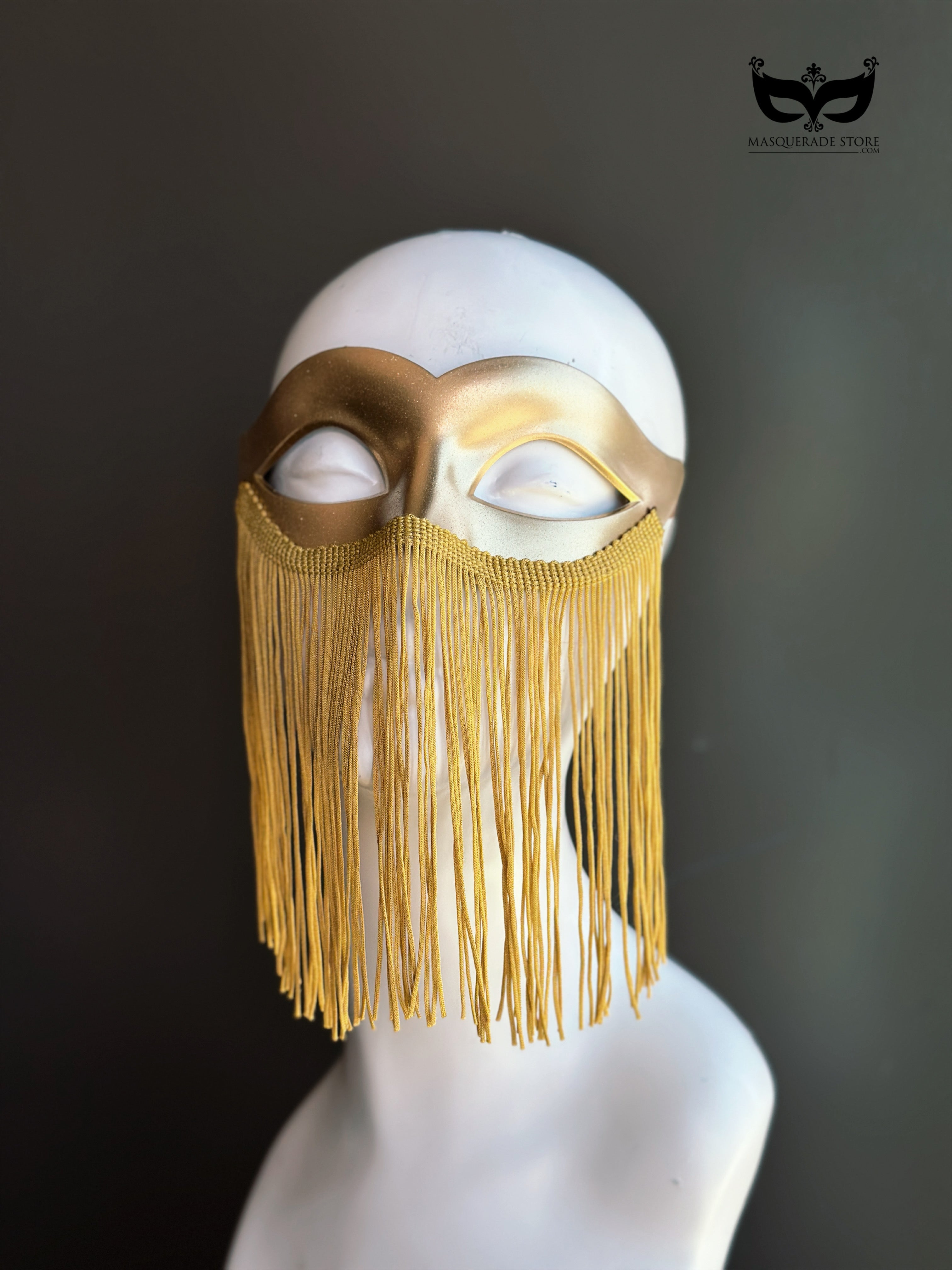 Golden Mirage – Fringe Masquerade Mask